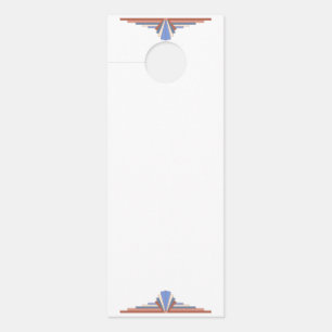 Art deco elements in rose gold & blue door hanger