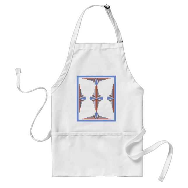 Art deco elements in rose gold & blue standard apron (Front)