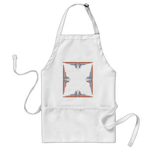Art deco elements in rose gold, brown & blue standard apron