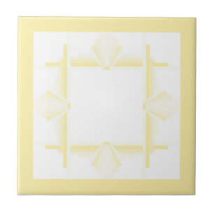 Art deco elements in soft yellow & cream tile