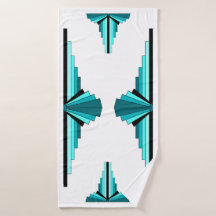 Art deco elements in teal green
