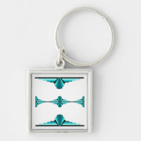 Art deco elements in teal green