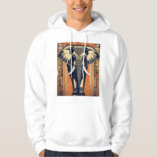 Art Deco  elephant,  Hoodie