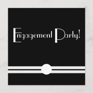 Art Deco Engagement Party Retro Vintage Invitation
