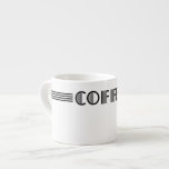 Art Deco Espresso Cup<br><div class="desc">Art Deco design with the word Coffee and black stripes</div>