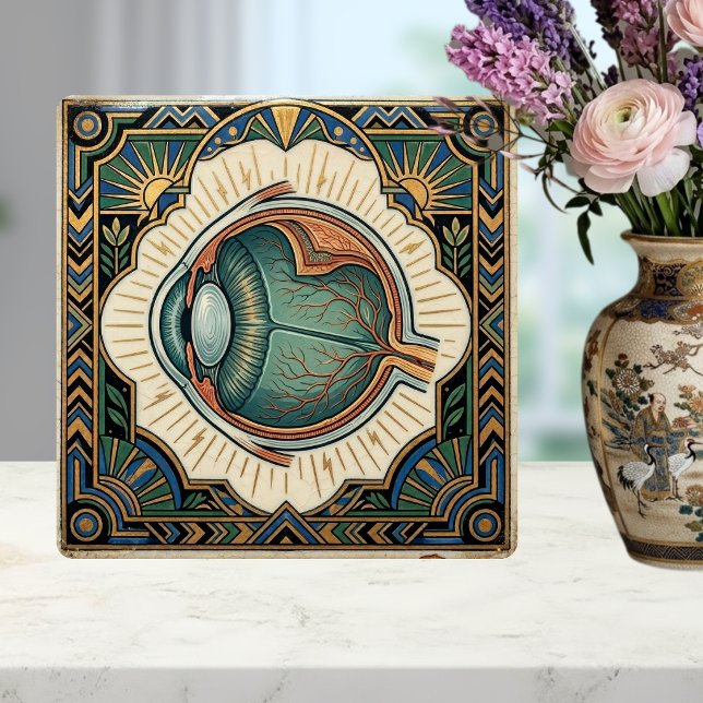 Art Deco Eye Anatomical Ophtalmology  Tile (Creator Uploaded)