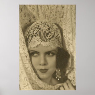 Art deco face poster