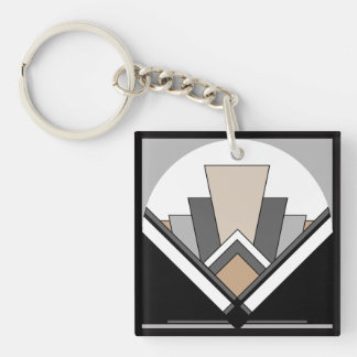 Art Deco Fan Expression Key Ring