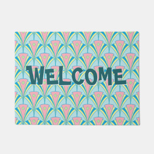 Art Deco Fan Miami Repeat Pattern Doormat