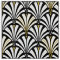 Art Deco fan pattern - black and white