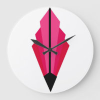 Art Deco Fan Pattern in Deep Pink and Raspberry La