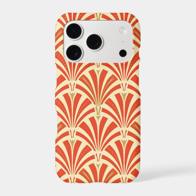 Art Deco fan pattern - mandarin orange (Back)