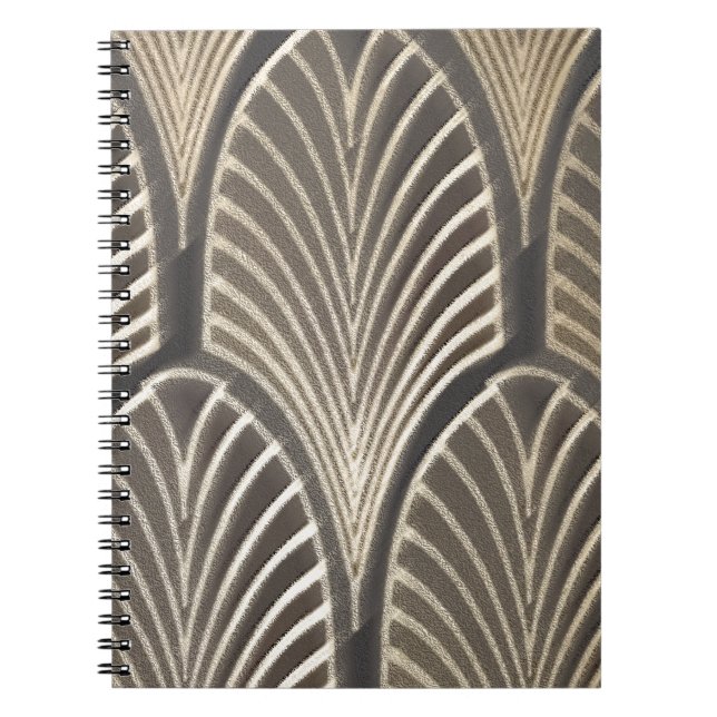 Art Deco Fan Spiral Notebook (Front)