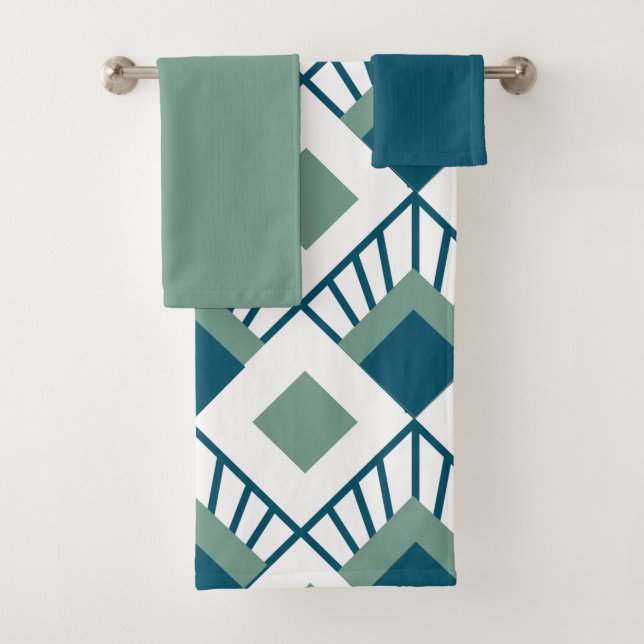 Art Deco Fans  Bath Towel Set (Insitu)