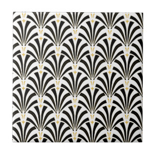 Art Deco Fans Custom Pattern Tile