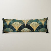 Art Deco fans - Gold on Emerald