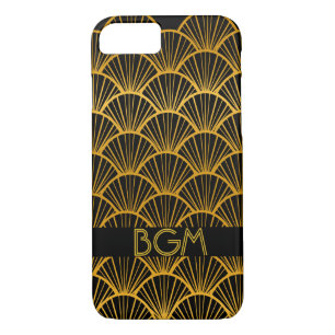 Art Deco Fans with Monogram Case-Mate iPhone Case