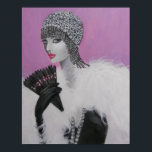 ART DECO FANTASY LADY POSTER<br><div class="desc">Original acrylic fantasy lady portrait, created by artist, Dian Bernardo... ... A beautiful lady from the art deco era, timeless in her elegance. This poster would look good anywhere in your home. A great conversation piece and a wonderful gift item.</div>