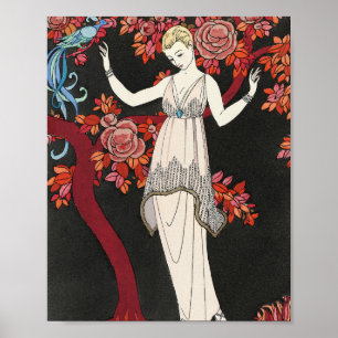 Art Deco fashion illustration by George Barbier Poster