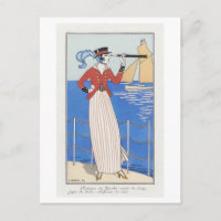 Art Deco Fashion Plate of Yacht Dress by Barbier