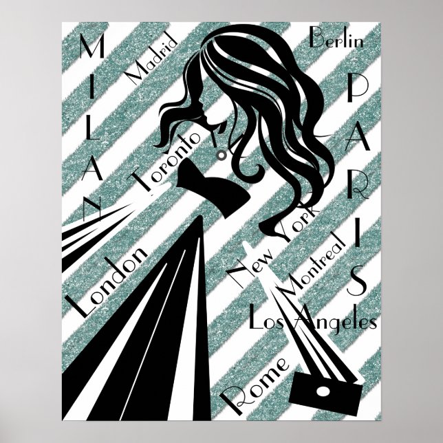 Art Deco Fashion Scene  Poster (Front)