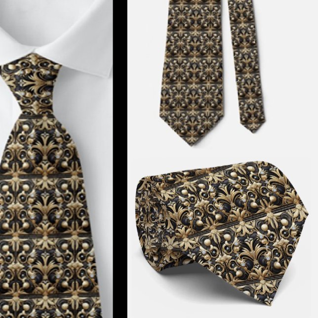 Art Deco Faux Silk Tie | Luxury Gentleman's (Creator Uploaded)