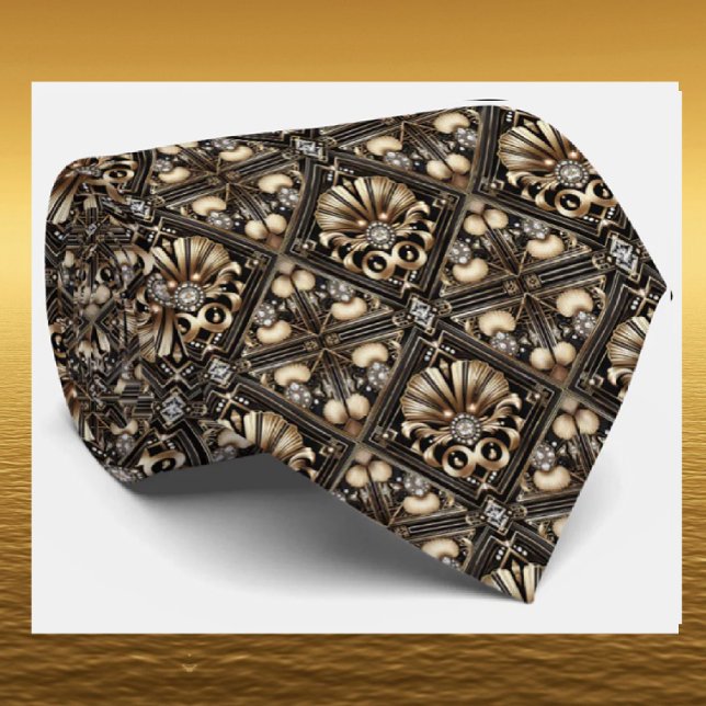Art Deco Faux Silk Tie | Luxury Gentleman's (Creator Uploaded)