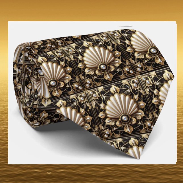 Art Deco Faux Silk Tie | Luxury Gentleman's (Creator Uploaded)