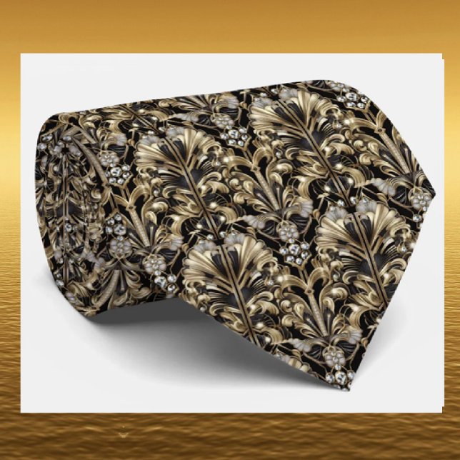 Art Deco Faux Silk Tie | Luxury Gentleman's (Creator Uploaded)