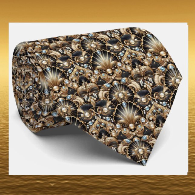 Art Deco Faux Silk Tie | Luxury Gentleman's (Creator Uploaded)