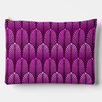 Art Deco Feather Pattern, Amethyst Purple 