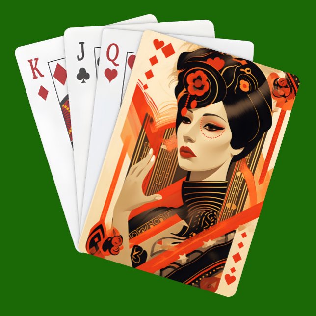 Art Deco Female Portrait  Playing Cards (Creator Uploaded)