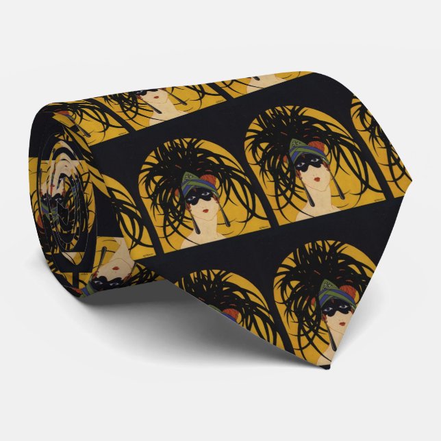 Art Deco Festive Lady Tie (Rolled)