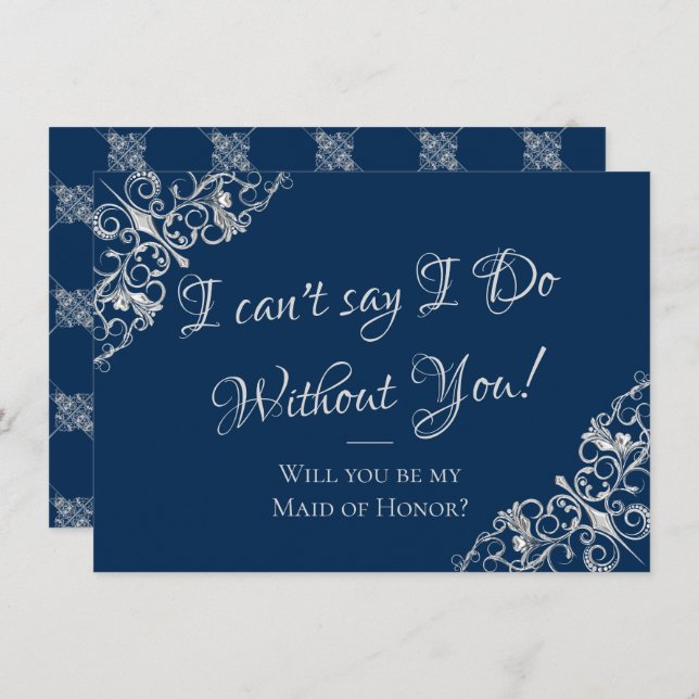 Art Deco Filigree | Cant Say I Do Without You Invitation (Front/Back)