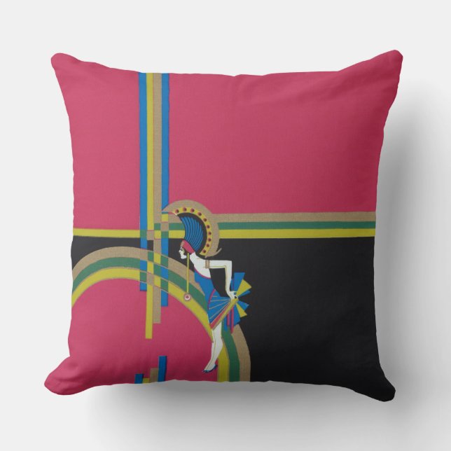 Art Deco Flapper Cushion (Front)