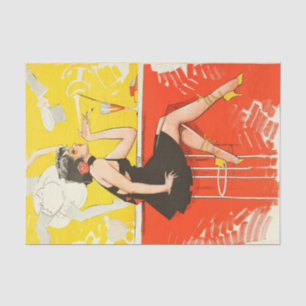 Art Deco Flapper Dancing Bar Scene 1920's Gatsby Tissue Paper