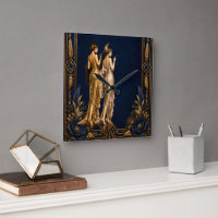 Art Deco flapper girls blue gold Gatsby decoupage