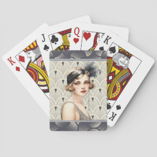 Art Deco Flapper  Playing Cards