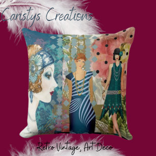 Art Deco Flappers Cushion