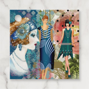 Art Deco Flappers   Favour Tags