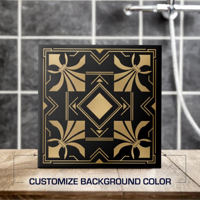 Art Deco Fleur-de-lis - Golden Tile (Creator Uploaded)