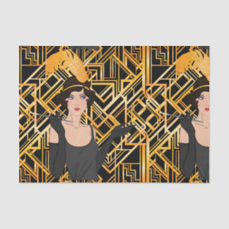 art deco, flipper girl, vintage,great Gatsby,chic, Tissue Paper