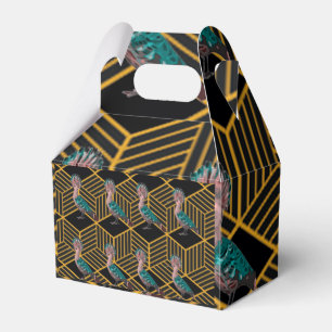 Art Deco Flock Bird Favour Box