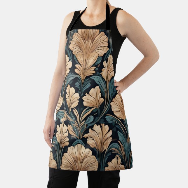 Art Deco Floral Apron (Insitu)