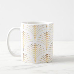 Art Deco Floral: Golden Elegance. Coffee Mug