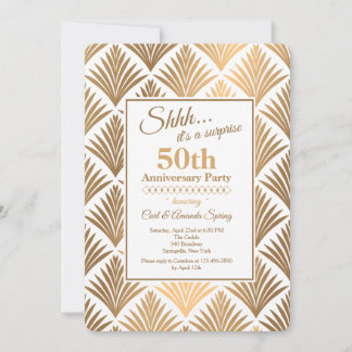 Art Deco Floral Invitation