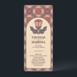 Art Deco Floral Stained Glass Wedding Program Programme<br><div class="desc">"Guide your guests through your ceremony with this elegant Art Deco wedding program. Featuring a beautiful stained glass floral pattern in earthy terracotta and mauve, this double-sided program combines vintage charm with a modern layout. The background pattern and colors are 100% adjustable, allowing you to customize the design to match...</div>