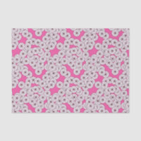Art Deco flower pattern - white on pink