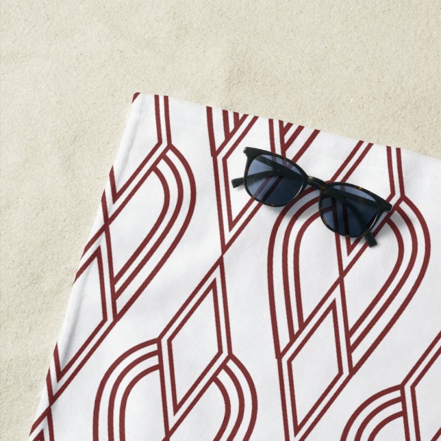 Art Deco Flowerbeds  Beach Towel (In Situ)
