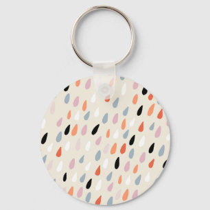 Art Deco Flowers: Modern Seamless Key Ring